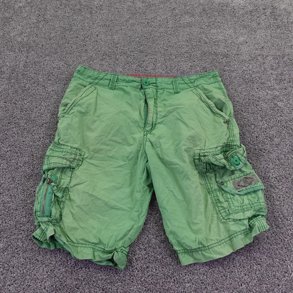 Unionbay Cargo Shorts Mens 32 Green Multi Pocket Casual Outdoor